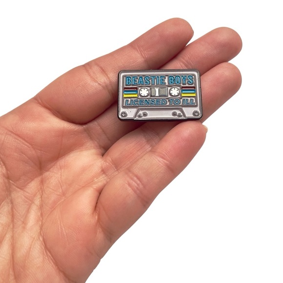 Beastie Boys Licensed to Ill Cassette Enamel Pin 80s Punk Rock Music Tape Brooch - Picture 3 of 7